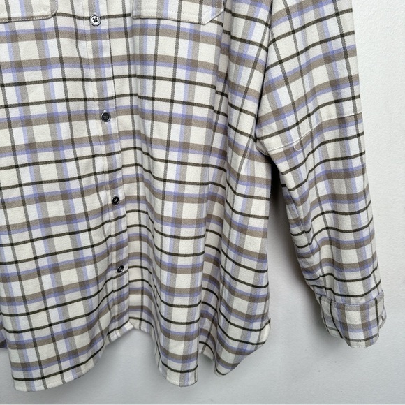 Columbia Womens Size 3X Bryce Canyon Stretch Chalk Plaid Omni Tech Button Shirt. - Picture 6 of 15